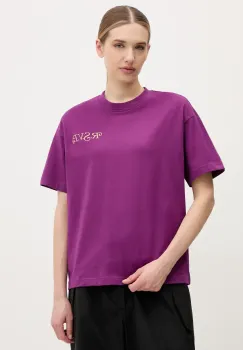 Fila tricou din bumbac Leffinge femei, culoarea roz, FAW1029 imagine
