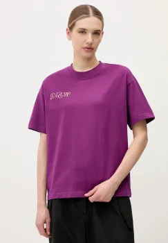 Fila tricou din bumbac Leffinge femei, culoarea roz, FAW1029 imagine