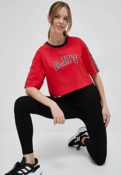 Fila tricou din bumbac x Hailey Bieber culoarea rosu imagine