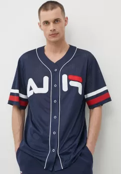 Fila tricou Lashio barbati, culoarea albastru marin, cu imprimeu, FAM0652 imagine