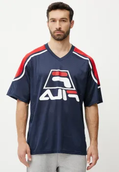 Fila tricou Lommel culoarea bleumarin, cu imprimeu, FAM0915 imagine