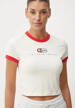 Fila tricou Luverne femei, culoarea bej, FAW0913 imagine