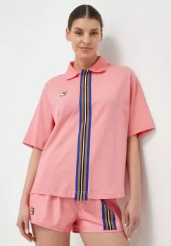 Fila tricou polo femei, culoarea roz imagine