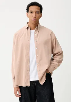 Filippa K camasa culoarea bej, cu guler button-down, relaxed, 31468 imagine
