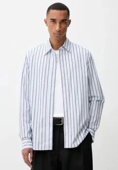 Filippa K camasa din bumbac culoarea alb, cu guler clasic, regular, 31712 imagine