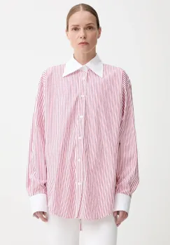 Filippa K camasa din bumbac culoarea alb, cu guler clasic, relaxed, 31405.FK imagine