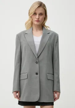 Filippa K geaca de lana culoarea gri, un singur rand de nasturi, neted, 29585 imagine