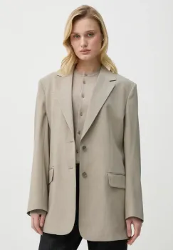 Filippa K geaca de lana culoarea gri, un singur rand de nasturi, neted, 29585 imagine