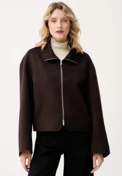 Filippa K geaca de lana culoarea maro, de tranzitie, 28783 imagine