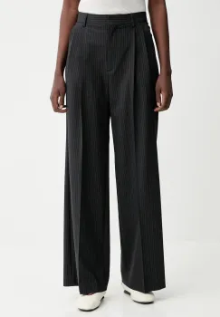 Filippa K pantaloni cu lana culoarea gri, drept, high waist, 31830 imagine