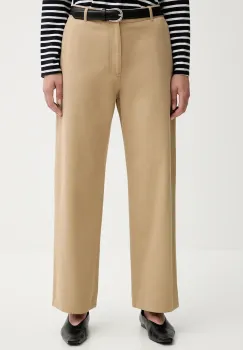 Filippa K pantaloni de bumbac culoarea verde, drept, high waist, 31422.FK imagine