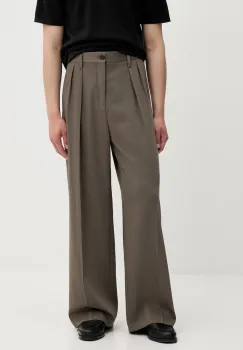 Filippa K pantaloni din lana culoarea maro, drept, 29803 imagine
