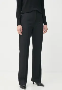 Filippa K pantaloni din lana culoarea negru, drept, high waist, 31108 imagine