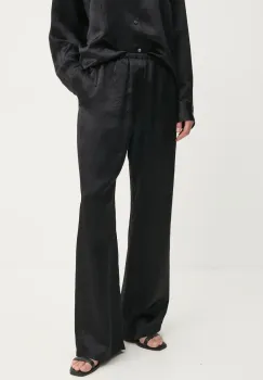Filippa K pantaloni femei, culoarea negru, lat, high waist, 31129 imagine