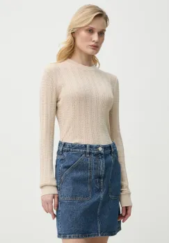 Filippa K pulover de bumbac femei, culoarea bej, light, 31316 imagine