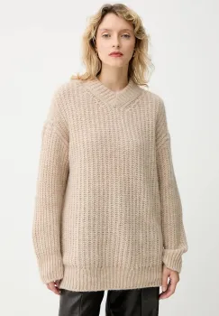 Filippa K pulover din amestec de lana culoarea maro, calduros, 31971 imagine