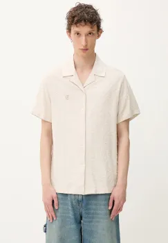 Filling Pieces camasa din amestec de in Resort culoarea bej, regular, 91799809978 imagine