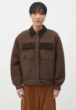 Filling Pieces geaca de lana Box Jacket culoarea maro, de tranzitie, oversize, 78614121933 imagine