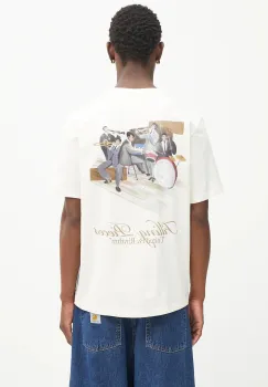 Filling Pieces tricou din bumbac Band culoarea bej, cu imprimeu, 422520500238 imagine