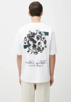 Filling Pieces tricou din bumbac Boxy Bouquet culoarea alb, cu imprimeu, 422520501122 imagine