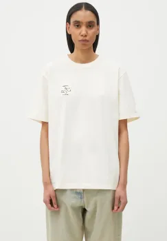 Filling Pieces tricou din bumbac culoarea bej, cu imprimeu, 74499849936 imagine