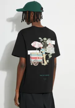 Filling Pieces tricou din bumbac Ice Vendor culoarea negru, cu imprimeu, 74434011861 imagine