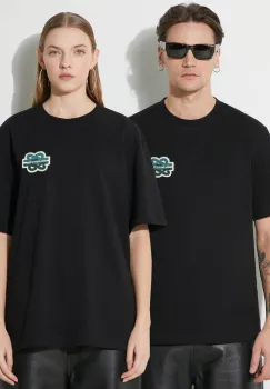 Filling Pieces tricou din bumbac T-shirt Gowtu culoarea negru, cu imprimeu, 74433921861 imagine