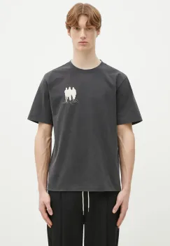 Filling Pieces tricou din bumbac United by Generations barbati, culoarea gri, cu imprimeu, 74499870626 imagine