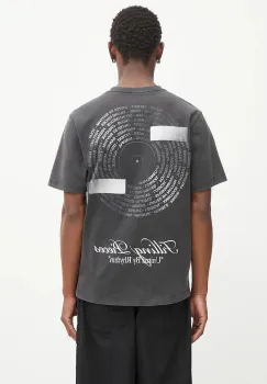 Filling Pieces tricou din bumbac Vinyl culoarea gri, cu imprimeu, 422520500240 imagine