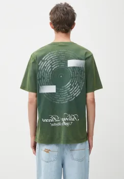 Filling Pieces tricou din bumbac Vinyl culoarea verde, cu imprimeu, 422520500240 imagine