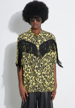 Fiorucci camasa Banimalier Print Fringed Shirt barbati, culoarea galben, regular, M01FPTSH054VI01YW02 imagine