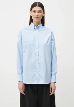 Fiorucci camasa din bumbac Angel Embroidered Relaxed Fit femei, cu guler clasic, relaxed, U02SPTLO055CO02BL02 imagine