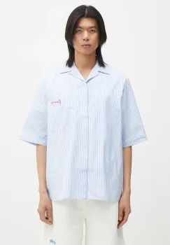 Fiorucci camasa din bumbac Striped Logo Bowling barbati, cu guler clasic, relaxed, M02SPTSS295CO01BL02 imagine
