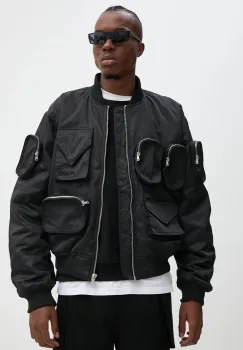 Fiorucci geaca bomber barbati, culoarea negru, de tranzitie, U01FPOJA165NY01BK01 imagine