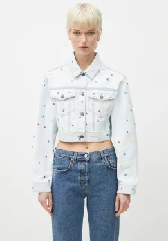 Fiorucci geaca de blugi din bumbac Confetti Dot Cropped Denim de tranzitie, W02SPDJA308DN03DN08 imagine