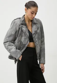 Fiorucci geaca din denim femei, culoarea gri, de tranzitie, U01FMDJA177DN03DN07 imagine