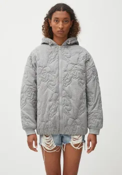 Fiorucci geaca Kissing Angels Quilted culoarea gri, de tranzitie, oversize, W02FPSHO092CJ05GY01 imagine