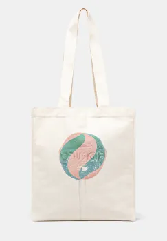 Fiorucci geanta de bumbac Lollipop Print Canvas Tote culoarea bej, U02SPABA275CO03WH02 imagine