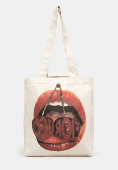 Fiorucci geanta de bumbac Mouth Print culoarea bej, U01FPABA207CO03WH02 imagine