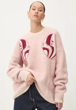 Fiorucci pulover de lana femei, culoarea roz, calduros, U01FMKSW255KN11MU01 imagine