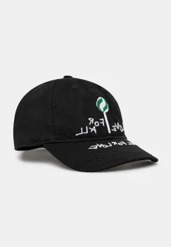 Fiorucci sapca de baseball din bumbac Lollipop culoarea negru, cu imprimeu, U02SPAHA135CO01BK03 imagine