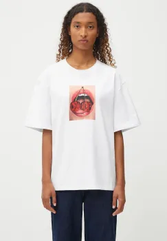 Fiorucci tricou din bumbac Cherry Mouth Print Boxy Fit culoarea alb, W02FPTSH103CJ01WH03 imagine