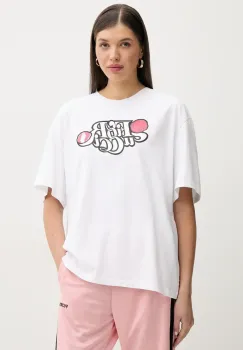 Fiorucci tricou din bumbac Curly Lollipop Logo Boxy Fit T-Shirt femei, culoarea alb, U02SPTSH103CJ01WH10 imagine