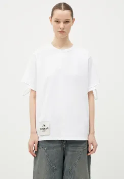 Fiorucci tricou din bumbac Distressed culoarea alb, neted, M01FMTSH101CJ01WH06 imagine