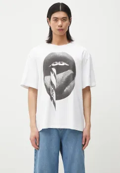 Fiorucci tricou din bumbac Mouth Print Boxy culoarea alb, cu imprimeu, U02SPTSH103CJ01WH05 imagine