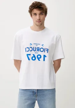 Fiorucci tricou din bumbac White Dreaming 1967 Print Boxy Fit T-Shirt culoarea alb, cu imprimeu, M02SMTSH103CJ01WH08 imagine