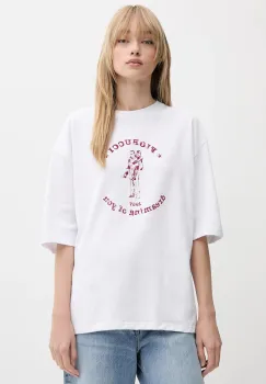Fiorucci tricou din bumbac White Dreaming of You Print Relaxed Fit T-Shirt culoarea alb, W02SMTSH101CJ01WH03 imagine