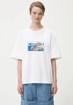 Fiorucci tricou din bumbac Winter Waterskiing Print Boxy imagine