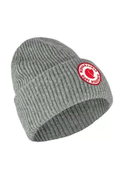 Fjallraven caciula de lana 1960 Logo culoarea gri, de lana, din tricot gros imagine