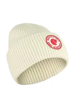 Fjallraven caciula de lana 1961 Logo culoarea bej, de lana, din tricot gros imagine